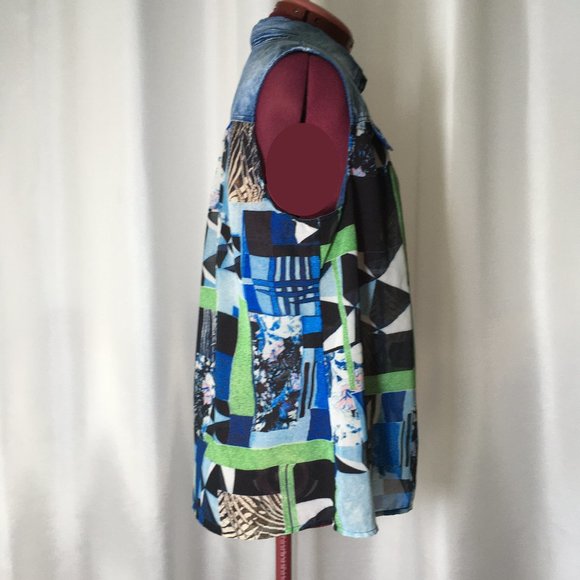 Marie Claire Boutiques Summer Top Blouse Sz L - Picture 3 of 10